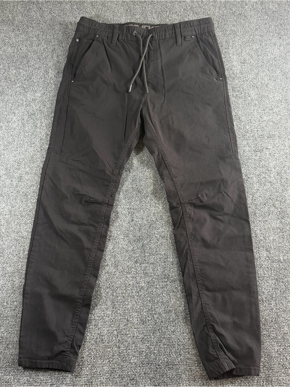 Projek Raw Max Cotton-Blend Drawstring Jogger Pants Black Mens Size Large